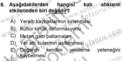 Turistik Alanlarda Mekan Tasarımı Dersi 2015 - 2016 Yılı (Vize) Ara Sınav Soruları 8. Soru