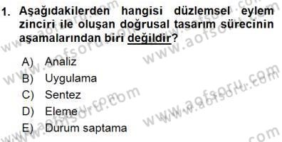Turistik Alanlarda Mekan Tasarımı Dersi 2015 - 2016 Yılı (Final) Dönem Sonu Sınav Soruları 1. Soru