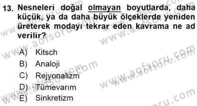 Turistik Alanlarda Mekan Tasarımı Dersi 2015 - 2016 Yılı (Final) Dönem Sonu Sınav Soruları 13. Soru