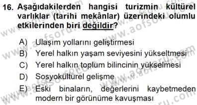 Turistik Alanlarda Mekan Tasarımı Dersi 2015 - 2016 Yılı (Final) Dönem Sonu Sınav Soruları 16. Soru