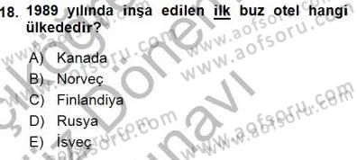Turistik Alanlarda Mekan Tasarımı Dersi 2015 - 2016 Yılı (Final) Dönem Sonu Sınav Soruları 18. Soru