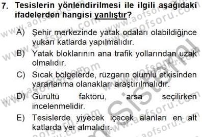 Turistik Alanlarda Mekan Tasarımı Dersi 2015 - 2016 Yılı (Final) Dönem Sonu Sınav Soruları 7. Soru