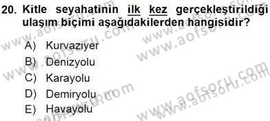 Turistik Alanlarda Mekan Tasarımı Dersi 2016 - 2017 Yılı (Vize) Ara Sınav Soruları 20. Soru