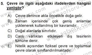 Turistik Alanlarda Mekan Tasarımı Dersi 2016 - 2017 Yılı (Vize) Ara Sınav Soruları 5. Soru