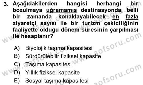 Turistik Alanlarda Mekan Tasarımı Dersi 2017 - 2018 Yılı 3 Ders Sınav Soruları 3. Soru