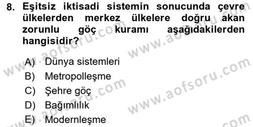 Turistik Alanlarda Mekan Tasarımı Dersi 2017 - 2018 Yılı 3 Ders Sınav Soruları 8. Soru