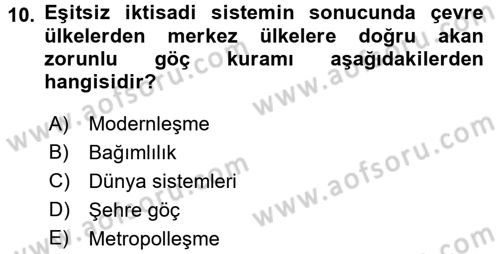 Turistik Alanlarda Mekan Tasarımı Dersi 2017 - 2018 Yılı (Vize) Ara Sınav Soruları 10. Soru