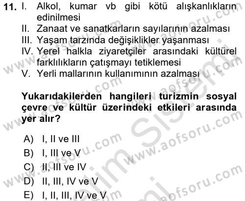 Turistik Alanlarda Mekan Tasarımı Dersi 2017 - 2018 Yılı (Vize) Ara Sınav Soruları 11. Soru