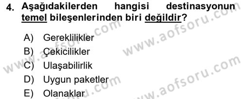 Turistik Alanlarda Mekan Tasarımı Dersi 2017 - 2018 Yılı (Vize) Ara Sınav Soruları 4. Soru