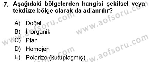 Turistik Alanlarda Mekan Tasarımı Dersi 2017 - 2018 Yılı (Vize) Ara Sınav Soruları 7. Soru