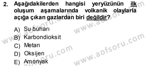 Ekoloji ve Turizm Dersi 2013 - 2014 Yılı Tek Ders Sınav Soruları 2. Soru