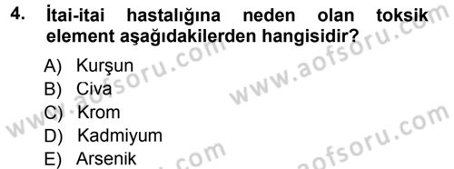 Ekoloji ve Turizm Dersi 2014 - 2015 Yılı (Final) Dönem Sonu Sınav Soruları 4. Soru