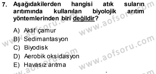 Ekoloji ve Turizm Dersi 2014 - 2015 Yılı (Final) Dönem Sonu Sınav Soruları 7. Soru