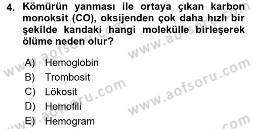 Ekoloji ve Turizm Dersi 2015 - 2016 Yılı (Final) Dönem Sonu Sınav Soruları 4. Soru