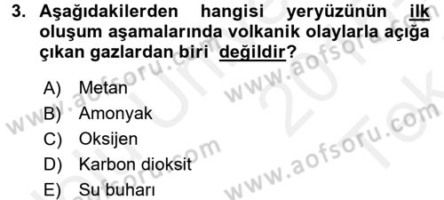 Ekoloji ve Turizm Dersi 2015 - 2016 Yılı Tek Ders Sınav Soruları 3. Soru