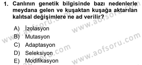 Ekoloji ve Turizm Dersi 2016 - 2017 Yılı 3 Ders Sınav Soruları 1. Soru