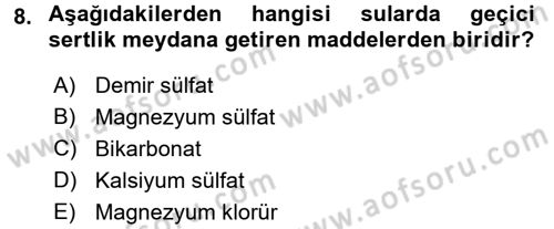 Ekoloji ve Turizm Dersi 2016 - 2017 Yılı 3 Ders Sınav Soruları 8. Soru
