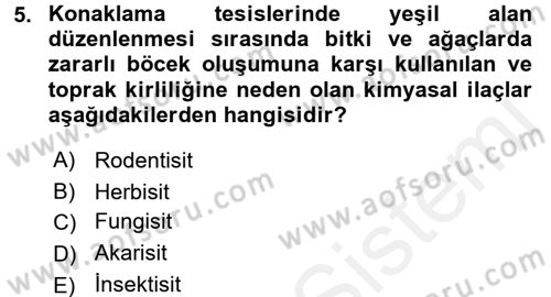 Ekoloji ve Turizm Dersi 2016 - 2017 Yılı (Final) Dönem Sonu Sınav Soruları 5. Soru