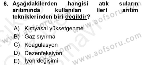 Ekoloji ve Turizm Dersi 2016 - 2017 Yılı (Final) Dönem Sonu Sınav Soruları 6. Soru