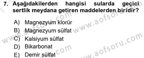 Ekoloji ve Turizm Dersi 2016 - 2017 Yılı (Final) Dönem Sonu Sınav Soruları 7. Soru