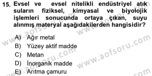 Ekoloji ve Turizm Dersi 2017 - 2018 Yılı 3 Ders Sınav Soruları 15. Soru
