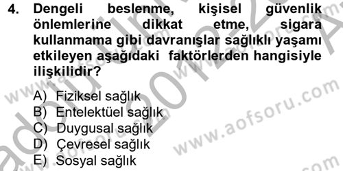 Termal ve Spa Hizmetleri Dersi 2012 - 2013 Yılı (Vize) Ara Sınavı 4. Soru