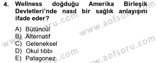 Termal ve Spa Hizmetleri Dersi 2012 - 2013 Yılı (Final) Dönem Sonu Sınav Soruları 4. Soru