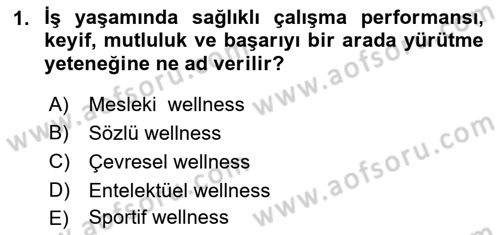 Termal ve Spa Hizmetleri Dersi 2017 - 2018 Yılı (Vize) Ara Sınavı 1. Soru