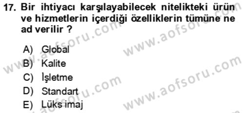 Termal ve Spa Hizmetleri Dersi 2021 - 2022 Yılı (Final) Dönem Sonu Sınav Soruları 17. Soru