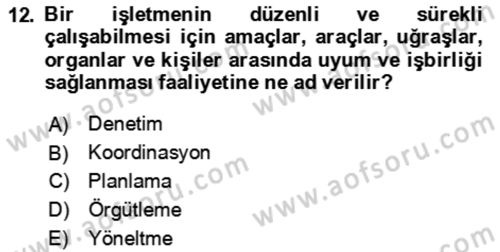 Termal ve Spa Hizmetleri Dersi 2022 - 2023 Yılı Yaz Okulu Sınav Soruları 12. Soru