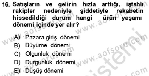 Termal ve Spa Hizmetleri Dersi 2023 - 2024 Yılı (Final) Dönem Sonu Sınav Soruları 16. Soru