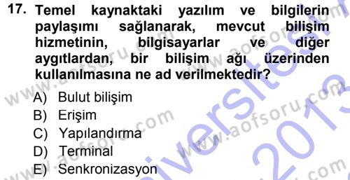 Odalar Bölümü Yönetimi Dersi 2012 - 2013 Yılı (Final) Dönem Sonu Sınav Soruları 17. Soru