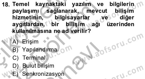 Odalar Bölümü Yönetimi Dersi 2014 - 2015 Yılı (Final) Dönem Sonu Sınav Soruları 18. Soru