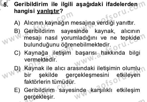 Odalar Bölümü Yönetimi Dersi 2014 - 2015 Yılı (Final) Dönem Sonu Sınav Soruları 5. Soru