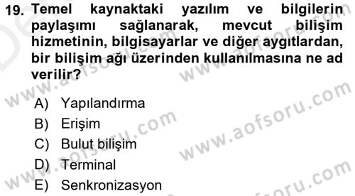 Odalar Bölümü Yönetimi Dersi 2015 - 2016 Yılı Tek Ders Sınav Soruları 19. Soru