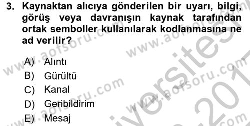 Odalar Bölümü Yönetimi Dersi 2016 - 2017 Yılı 3 Ders Sınav Soruları 3. Soru