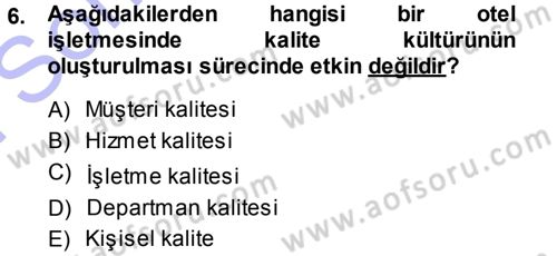 Performans ve Kariyer Yönetimi Dersi 2013 - 2014 Yılı (Final) Dönem Sonu Sınav Soruları 6. Soru