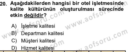 Performans ve Kariyer Yönetimi Dersi 2015 - 2016 Yılı (Vize) Ara Sınav Soruları 20. Soru
