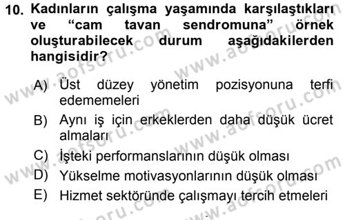Performans ve Kariyer Yönetimi Dersi 2015 - 2016 Yılı (Final) Dönem Sonu Sınav Soruları 10. Soru