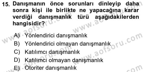 Performans ve Kariyer Yönetimi Dersi 2016 - 2017 Yılı (Vize) Ara Sınav Soruları 15. Soru