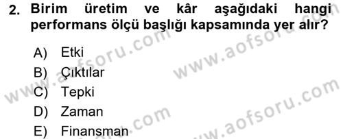 Performans ve Kariyer Yönetimi Dersi 2017 - 2018 Yılı 3 Ders Sınav Soruları 2. Soru