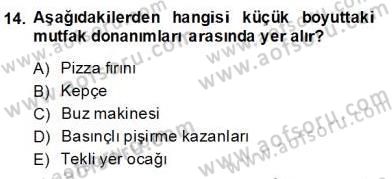 Yiyecek İçecek Yönetimi Dersi Ara Sınavı Deneme Sınav Soruları 14. Soru