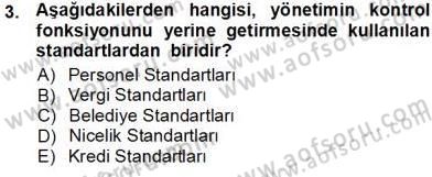 Yiyecek İçecek Yönetimi Dersi 2013 - 2014 Yılı Tek Ders Sınav Soruları 3. Soru