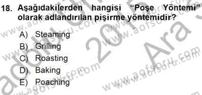 Yiyecek İçecek Yönetimi Dersi 2015 - 2016 Yılı (Vize) Ara Sınav Soruları 18. Soru