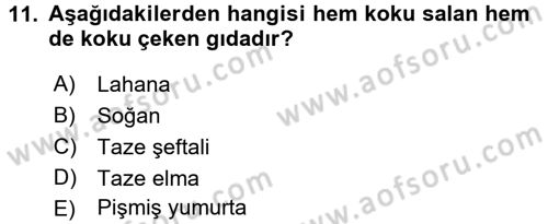 Yiyecek İçecek Yönetimi Dersi 2016 - 2017 Yılı (Final) Dönem Sonu Sınav Soruları 11. Soru
