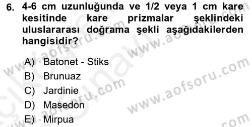 Yiyecek İçecek Yönetimi Dersi 2017 - 2018 Yılı 3 Ders Sınav Soruları 6. Soru