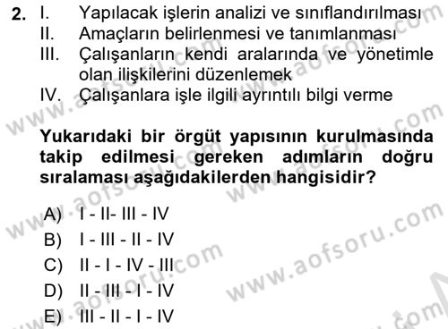 Yiyecek İçecek Yönetimi Dersi 2023 - 2024 Yılı (Final) Dönem Sonu Sınav Soruları 2. Soru