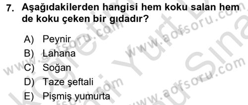 Yiyecek İçecek Yönetimi Dersi 2023 - 2024 Yılı (Final) Dönem Sonu Sınav Soruları 7. Soru