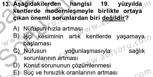 Kültür Tarihi Dersi 2012 - 2013 Yılı (Final) Dönem Sonu Sınav Soruları 13. Soru