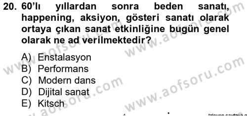 Kültür Tarihi Dersi 2012 - 2013 Yılı (Final) Dönem Sonu Sınav Soruları 20. Soru